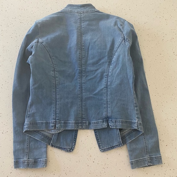Free People Fitted Denim Military Jacket - Picture 3 of 3